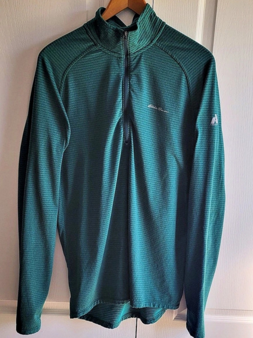 Eddie Bauer First Ascent High Route Grid Fleece 1/2-Zip Pullover Green Medium